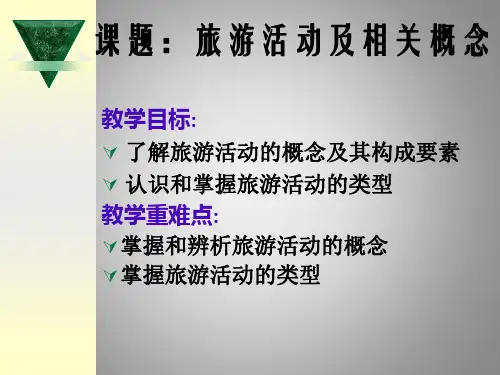 旅游活动公开课PPT课件