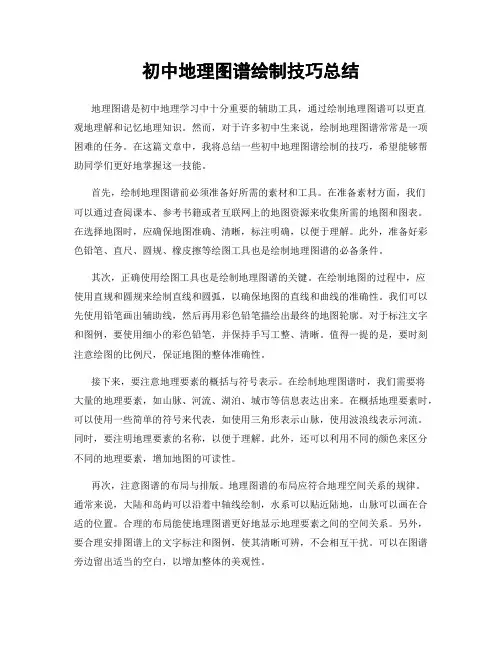 初中地理图谱绘制技巧总结