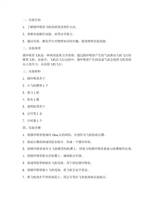 圆环吸管飞机实验报告