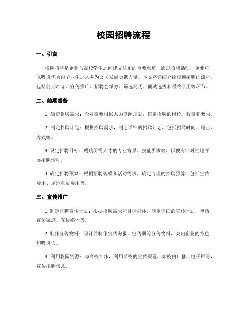 校园招聘流程