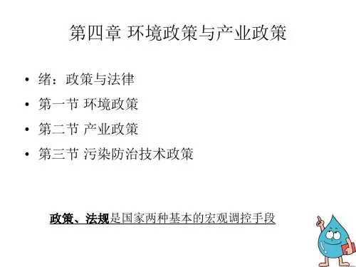 环评法规第四章环境政策与产业政策环境政策