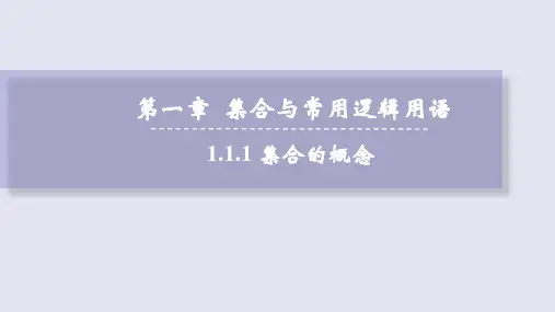 集合的概念(共两课时)课件高一上学期数学人教A版(2019)必修第一册