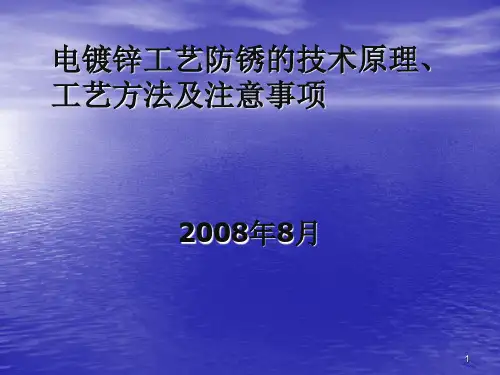 电镀锌工艺防锈的技术原理工艺方法及注意事项(PPT 41张)