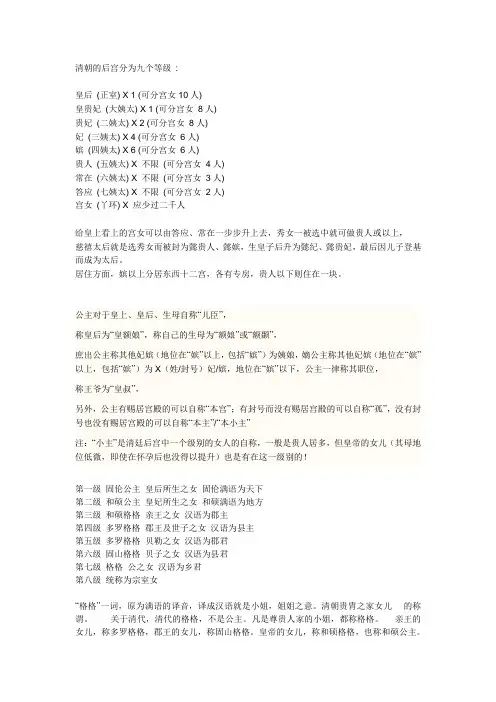 清朝的后宫