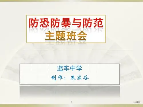 防恐防暴与防范主题班会  ppt课件