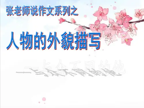 张老师讲作文 之人物外貌描写精品PPT课件