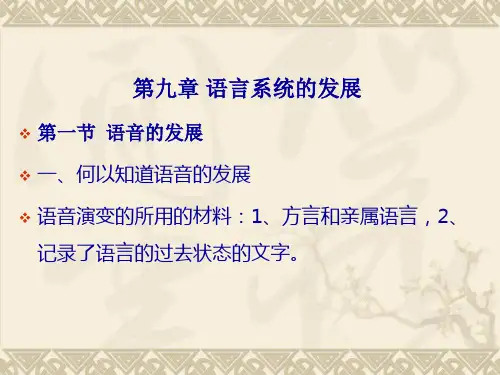 《语言系统的演变》PPT课件