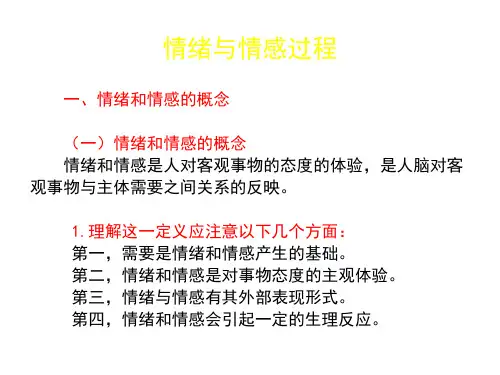 情绪与情感过程