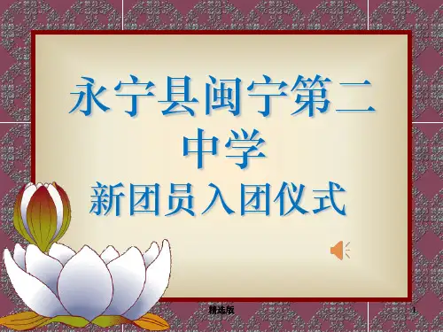 新团员团前培训ppt课件