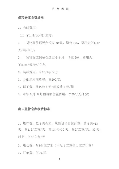仓储收费标准.pptx
