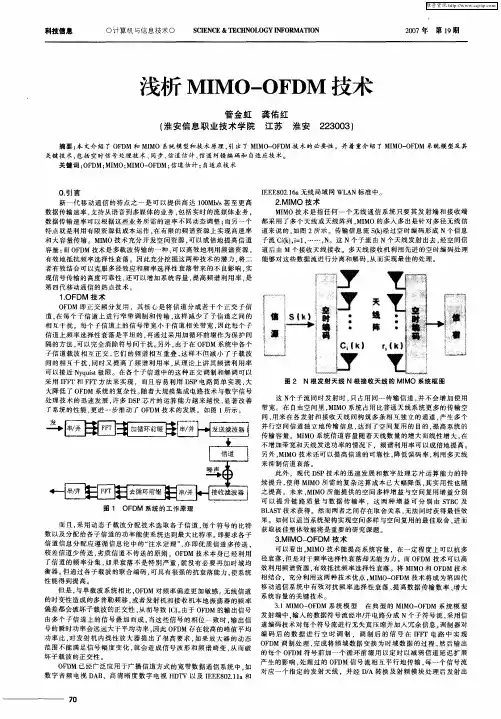 浅析MIMO—OFDM技术
