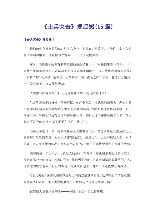 《士兵突击》观后感(15篇)