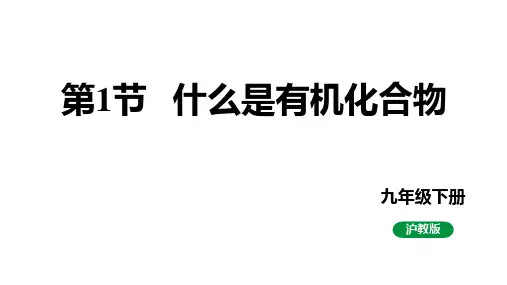 8.1什么是有机化合物课件- 九年级化学沪教版(全国)下册