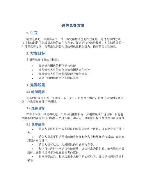 销售竞赛方案