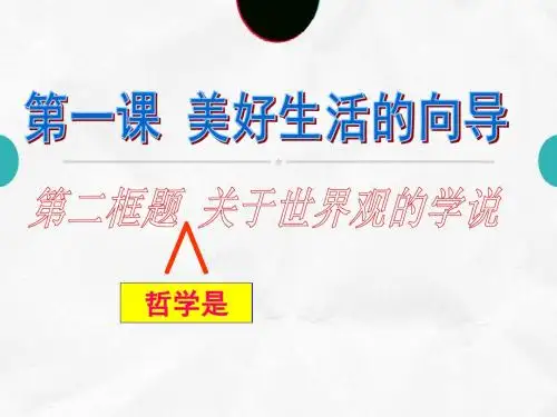 人教版高中政治必修4 1.2关于世界观的学说 (共20张PPT)