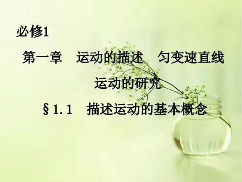 描述运动的基本概念PPT教学课件