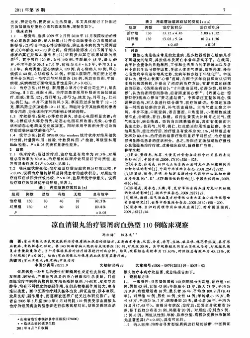 凉血消银丸治疗银屑病血热型110例临床观察
