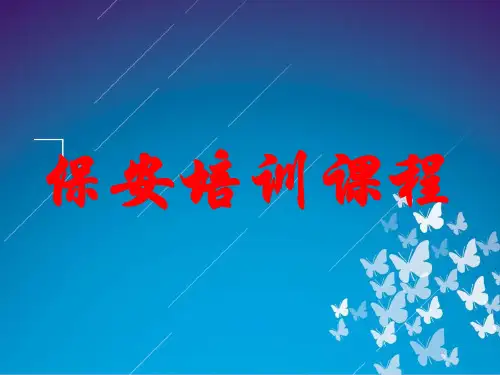 保安培训教程
