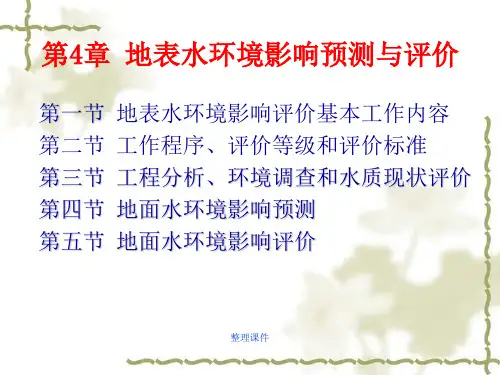 地表水环境影响评价