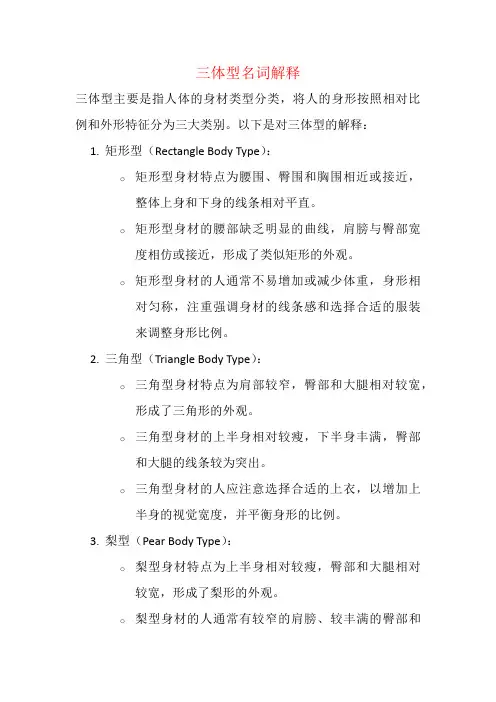 三体型名词解释