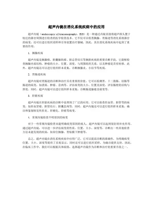 超声内镜在消化系统疾病中的应用