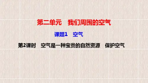 新人教版九年级化学上册课题1 空气 第2课时 空气是一种宝贵的自然资源 保护空气教学课件