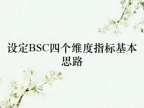 设定BSC四个维度指标基本思路
