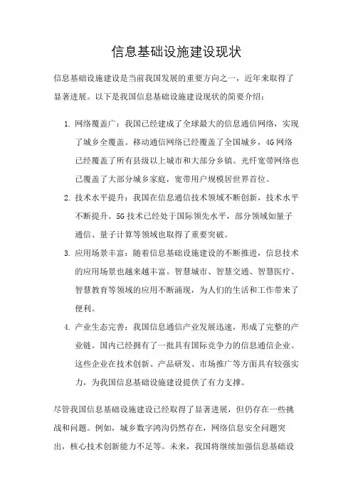 信息基础设施建设现状