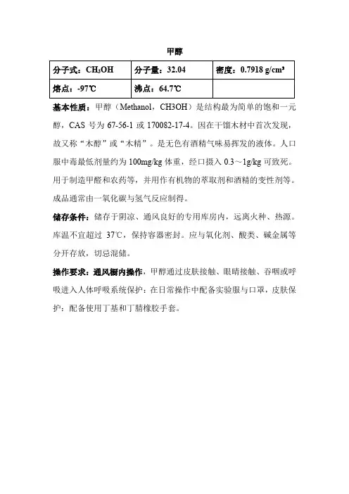 (完整版)化学试剂清单(终)