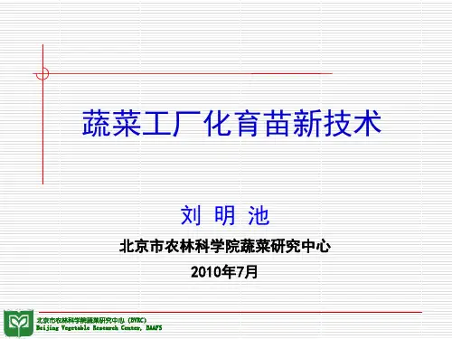 蔬菜工厂化育苗新技术课件