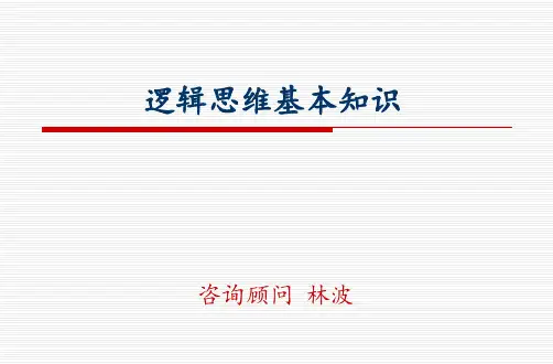 逻辑思维基本知识 ppt课件