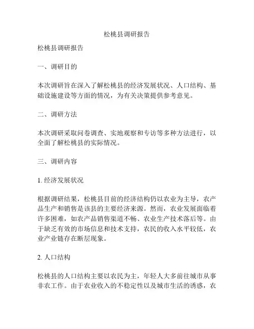 松桃县调研报告