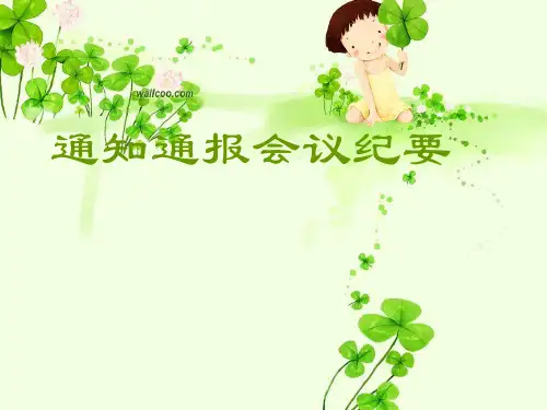 公文写作通知 通报和会议纪要