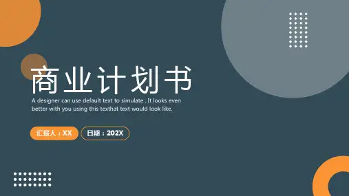 商务风创业融资商业计划书通用PPT模板