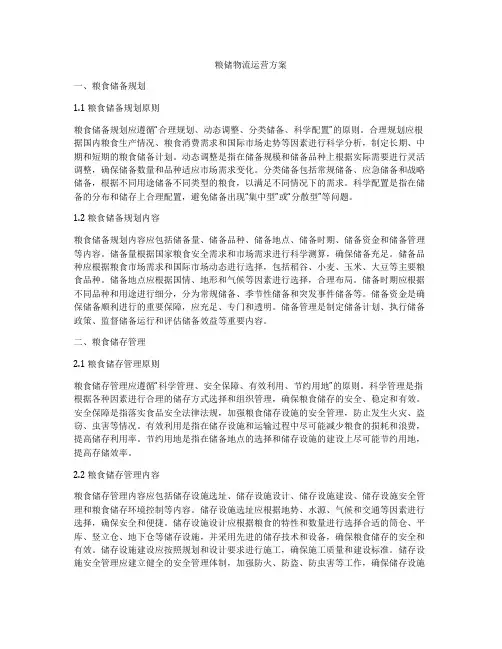 粮储物流运营方案