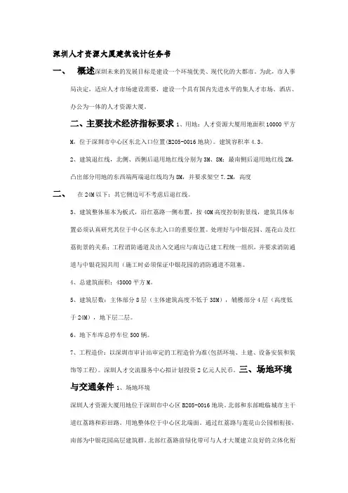 深圳人才资源大厦建筑设计