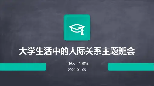 大学生活中的人际关系主题班会