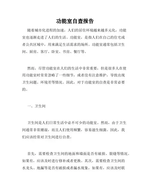 功能室自查报告