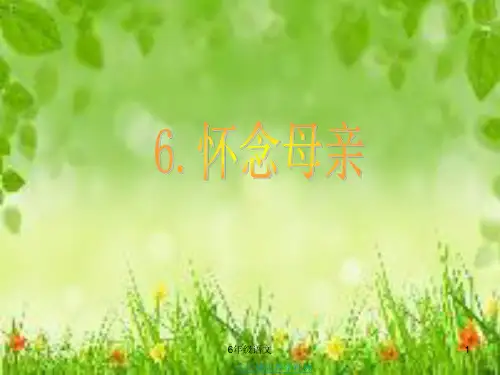 部编六年级语文上册怀念母亲ppt