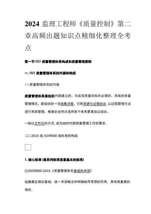 2024监理工程师《质量控制》第二章高频出题知识点精细化整理全考点