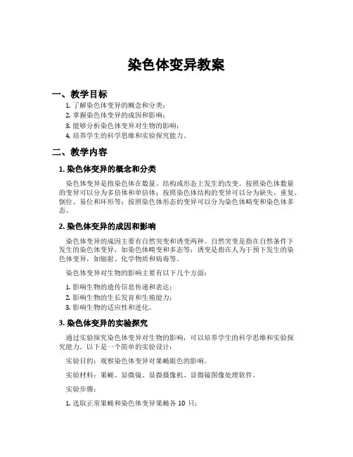 染色体变异教案