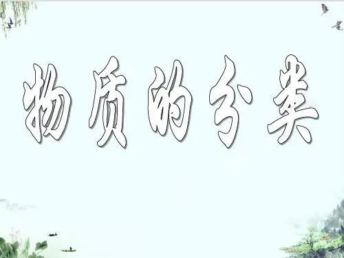 人教版化学必修一物质的分类1PPT