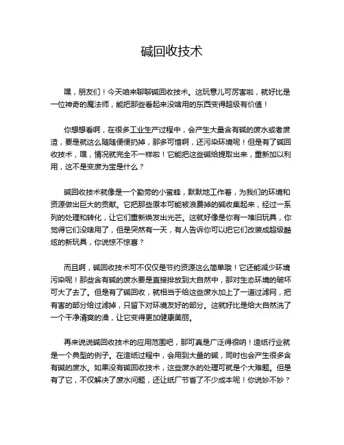 碱回收技术