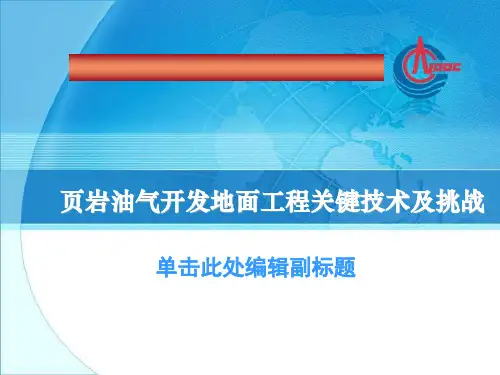 2019页岩油气开发地面工程关键技术及挑战-PPT课件