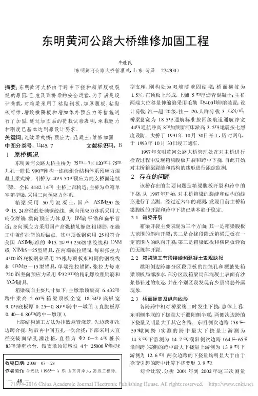 东明黄河公路大桥维修加固工程