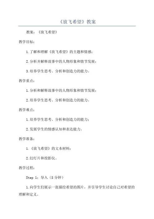 《放飞希望》教案