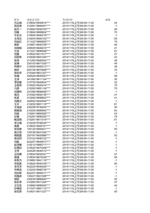 吉林大学继续教育考试合格名单
