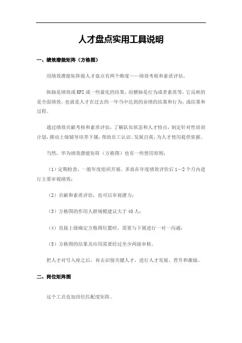 【人才盘点】人才盘点方法工具说明实用干货
