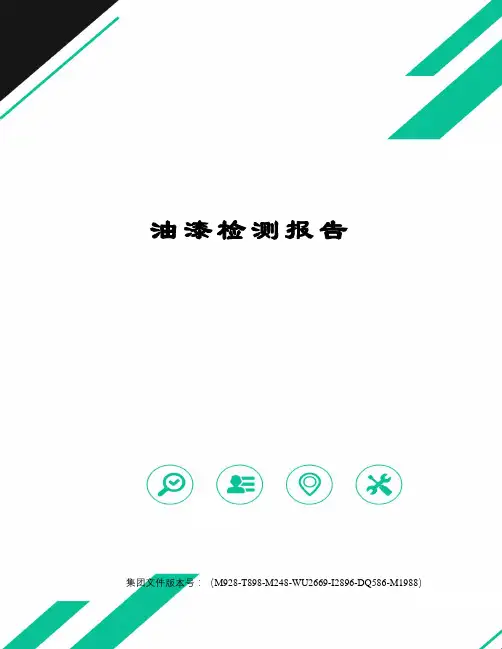油漆检测报告