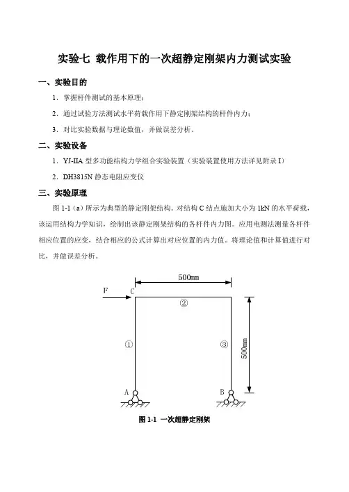 力学实验指导书(实验7)